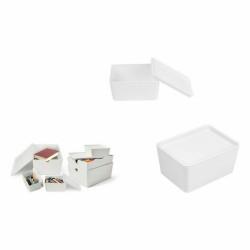 Caja Organizadora Apilable Confortime Con Tapa 17,5 x 13 x 8,5 cm (12 Unidades)