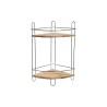 Estantería de Esquina DKD Home Decor Natural Bambú Metal cromado inoxidable 2 Estantes 19,5 x 19,5 x 36,5 cm