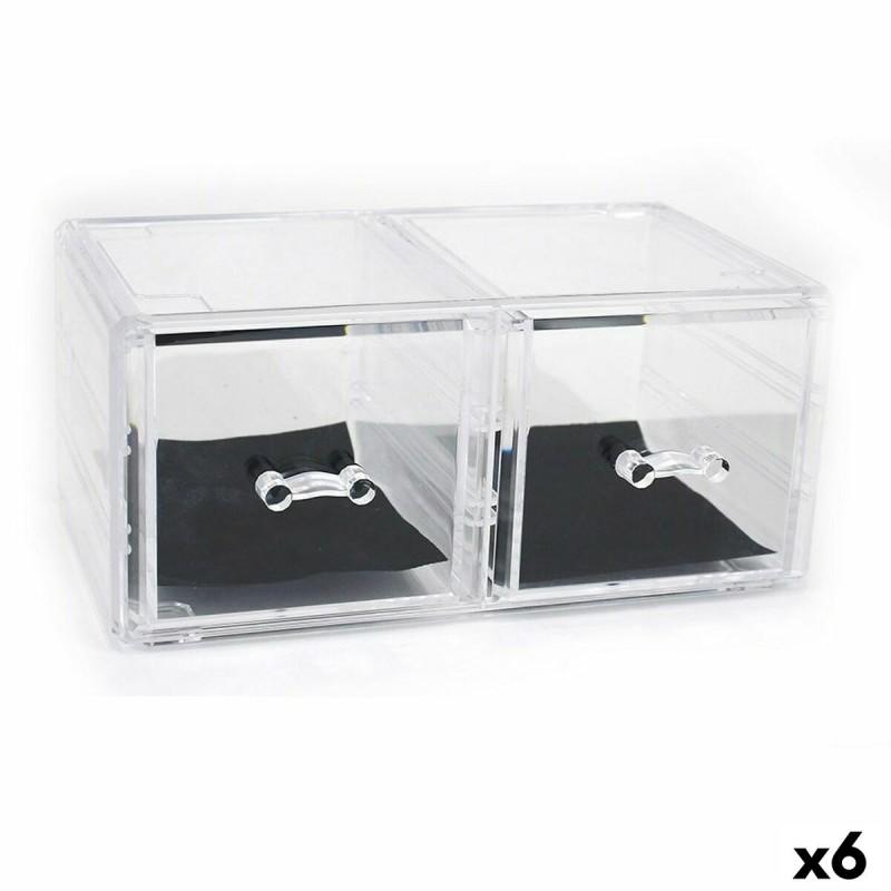 Organizador Multiusos Confortime Plástico Transparente 23,8 x 15,3 x 10,8 cm (6 Unidades)