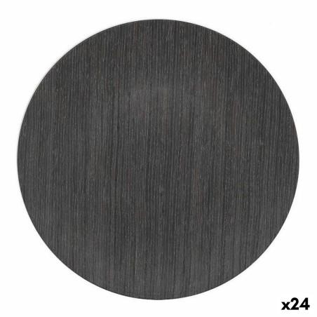 Bajo Plato   PVC Madera Oscuro Ø 33 cm (24 Unidades)