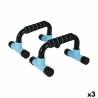 Soporte para Flexiones LongFit Sport Azul Negro (3 Unidades)