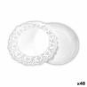 Set de bandejas para Alimentos Algon Redonda Blanco 4 Piezas 16 x 16 x 1,5 cm (48 Unidades)