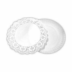 Set de bandejas para Alimentos Algon Redonda Blanco 4 Piezas 16 x 16 x 1,5 cm (48 Unidades)