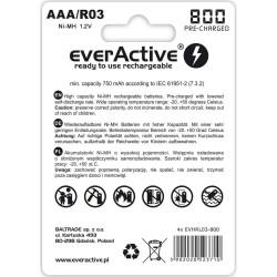 Pilas Recargables EverActive EVHRL03-800 R03 AAA 1,2 V