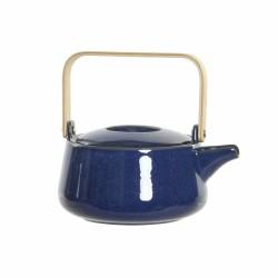 Tetera DKD Home Decor 21 x 17 x 10 cm Porcelana Azul 1 L