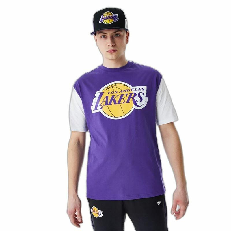 Camiseta de Manga Corta Hombre New Era NBA Colour Insert LA Lakers Morado