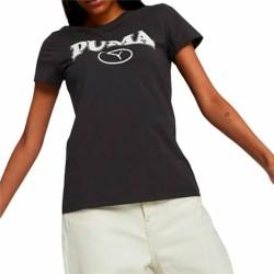 Camiseta de Manga Corta Mujer Puma Squad Graphicc Negro