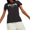 Camiseta de Manga Corta Mujer Puma Squad Graphicc Negro