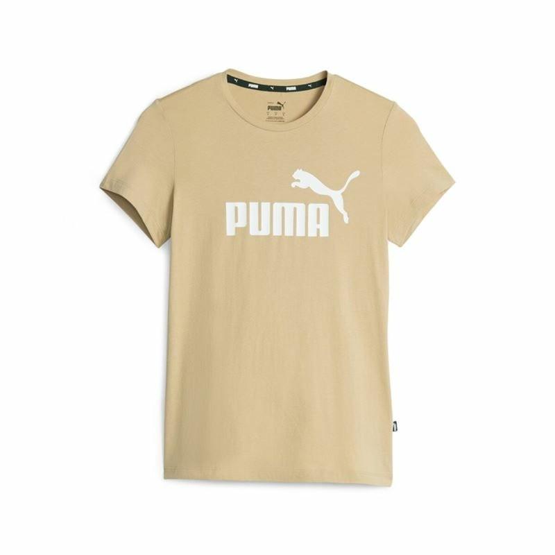 Camiseta de Manga Corta Mujer Puma Ess Logo Beige