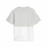 Camiseta de Manga Corta Mujer Puma Power Colorblock Blanco Gris