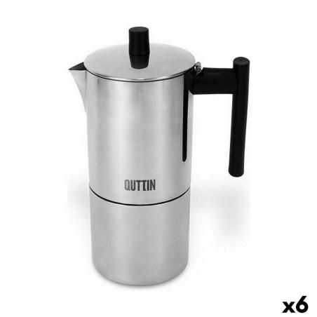 Cafetera Italiana Quttin Acero Inoxidable 4 Tazas (6 Unidades)