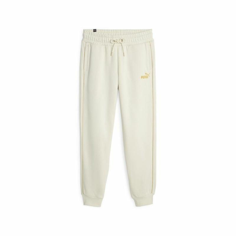 Pantalón Largo Deportivo Puma Ess+ Minimal Gold Beige Mujer