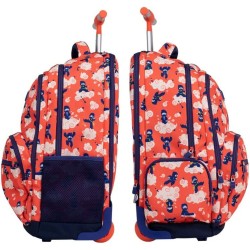 Mochila Escolar con Ruedas Milan Ninjutsu Rojo 52 x 34,5 x 23 cm