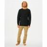 Sudadera sin Capucha Hombre Rip Curl Tide Negro