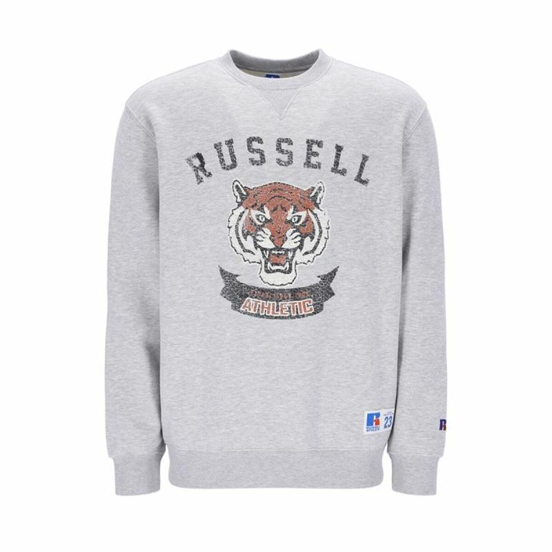 Sudadera sin Capucha Hombre Russell Athletic Honus Gris claro