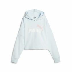 Sudadera Infantil Puma Ess Logo Croppedo Blanco