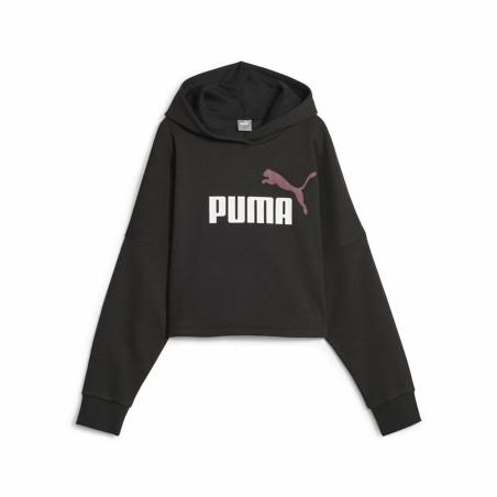 Sudadera Infantil Puma Ess Logo Croppedo Negro