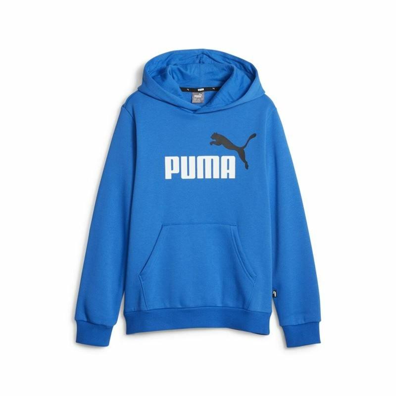 Sudadera Infantil Puma Ess+ 2 Col Big Logo Azul