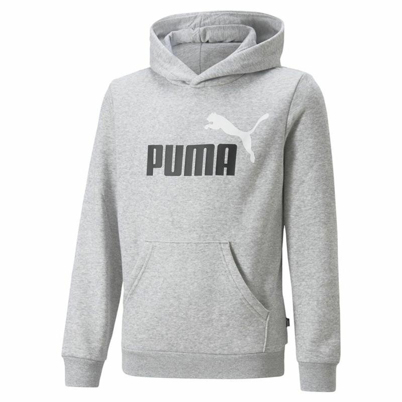 Sudadera Infantil Puma Ess+ 2 Col Big Logo Gris claro