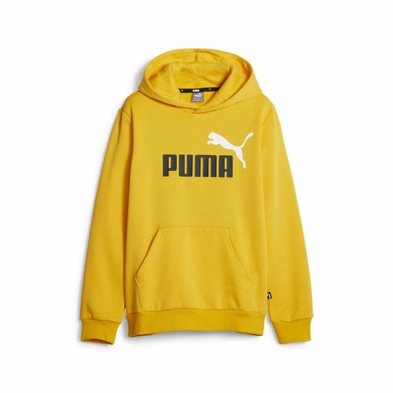 Sudadera Infantil Puma Ess+ 2 Col Big Logo Amarillo