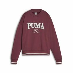 Sudadera sin Capucha Mujer Puma Squad Crew Fl Rojo Oscuro