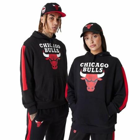 Sudadera con Capucha Unisex New Era NBA Colour Block Chicago Bulls Negro