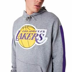 Sudadera con Capucha Unisex New Era LA Lakers NBA Colour Block Gris