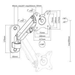 Soporte de Pared MacLean MC-458 17" 27"