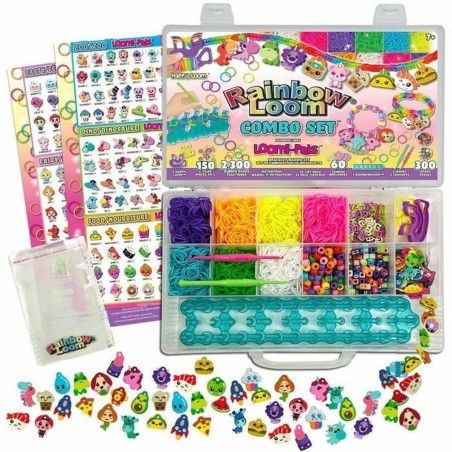 Kit Creación de Pulseras y Collares Bandai Rainbow Loom Combo Set Plástico