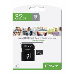 Tarjeta de Memoria Micro SD con Adaptador PNY Performance Plus 32 GB