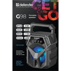 Altavoz Bluetooth Portátil Defender G98 Negro Multi 5 W