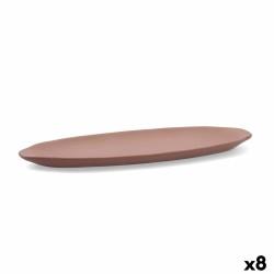 Bandeja de Aperitivos Quid Mineral Gres Terracota Cerámica 13 x 30,5 cm (8 Unidades)