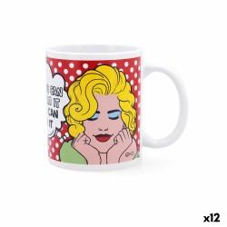 Taza Quid Pin Up Cómics Multicolor Cerámica 330 ml (12 Unidades)