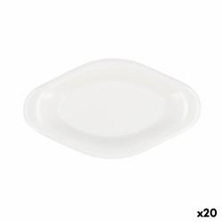 Bandeja de Aperitivos Quid Select Blanco Plástico 17 x 9,5 x 2 cm (20 Unidades)