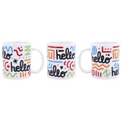 Taza Quid Hello Cómics Multicolor Cerámica 330 ml (12 Unidades)