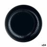 Plato de Postre Luminarc Cottage Negro Vidrio 19 cm (24 Unidades)