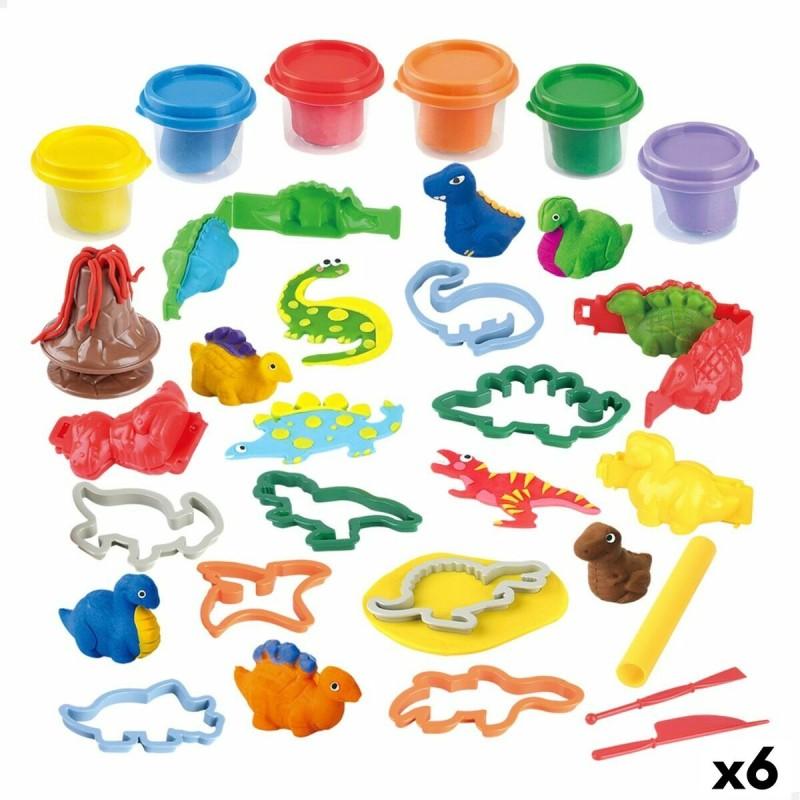 Juego de Plastilina PlayGo Dinosaurios (6 Unidades)