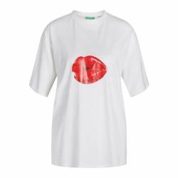 Camiseta de Manga Corta Infantil Jack & Jones Jxkora Loose Blanco