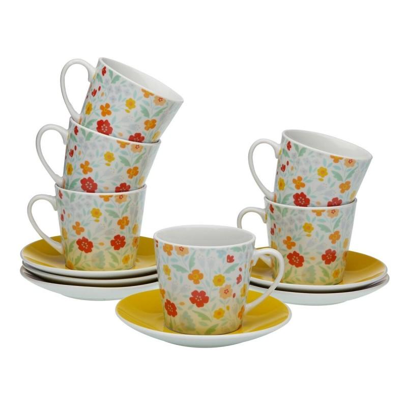 Juego de Tazas de Café Versa Flandes 6 Unidades Porcelana