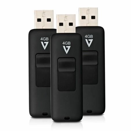 Tarjeta de Memoria Micro SD con Adaptador V7 VF24GAR-3PK-3E Negro 4 GB