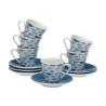 Juego de Tazas de Café Versa Peces Porcelana