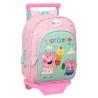 Mochila Escolar con Ruedas Peppa Pig Ice cream Rosa Menta 26 x 34 x 11 cm