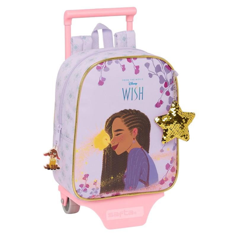 Mochila Escolar con Ruedas Wish Lila 22 x 27 x 10 cm