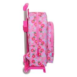 Mochila Escolar con Ruedas Trolls Rosa 26 x 34 x 11 cm