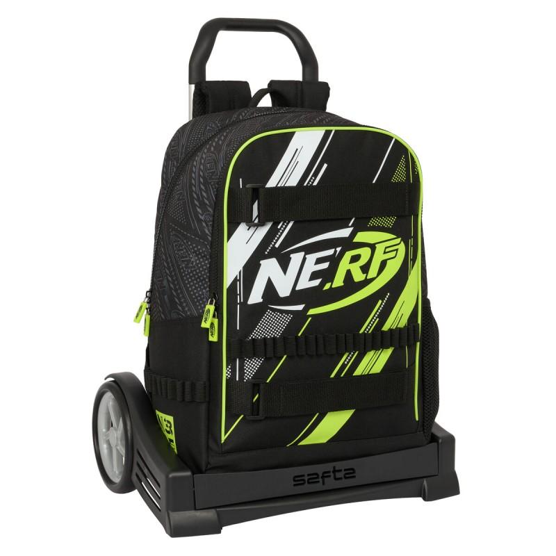 Mochila Escolar con Ruedas Nerf Get ready Negro 31 x 44 x 17 cm