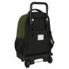 Mochila Escolar con Ruedas Safta Dark forest Negro Verde 33 X 45 X 22 cm