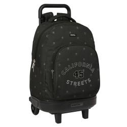 Mochila Escolar con Ruedas Safta California Negro 33 X 45 X 22 cm