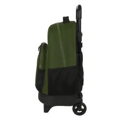 Mochila Escolar con Ruedas Safta Dark forest Negro Verde 33 X 45 X 22 cm