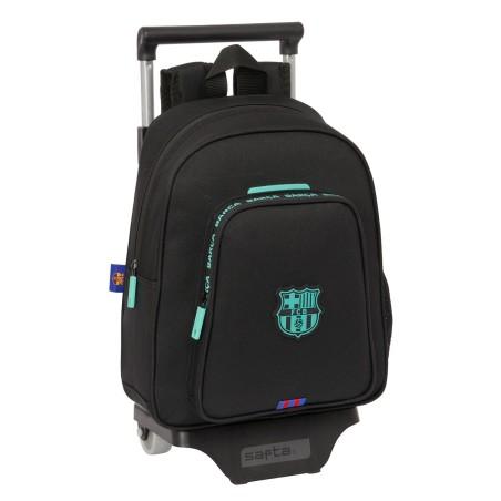 Mochila Escolar con Ruedas F.C. Barcelona Negro 27 x 33 x 10 cm