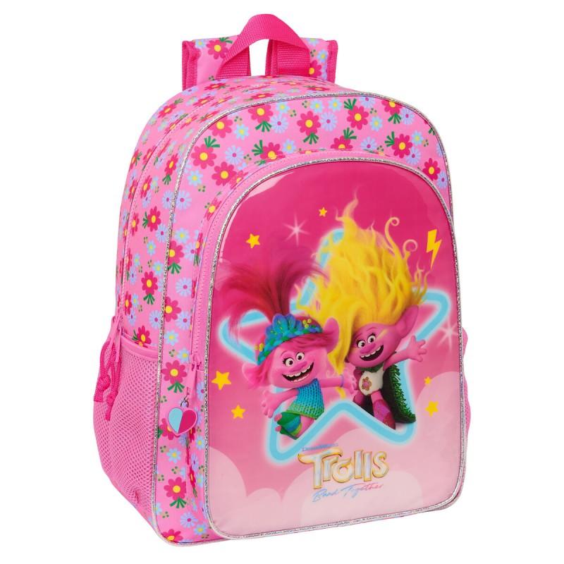 Mochila Escolar Trolls Rosa 33 x 42 x 14 cm